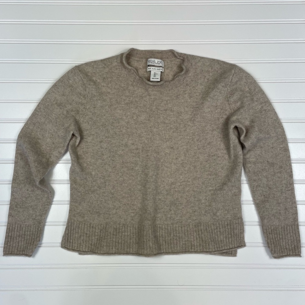 Rachel Zoe 100% cashmere sweater 2-ply cropped Large